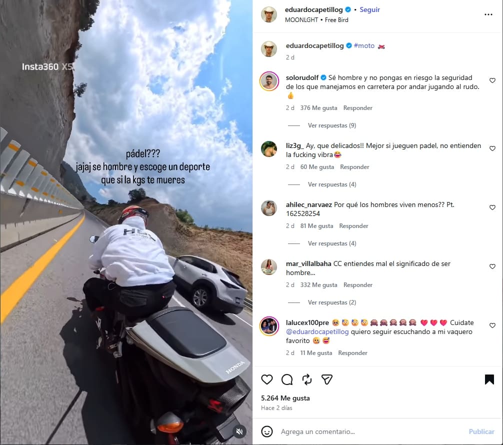 El video de Eduardo Capetillo. (Foto: Instagram)