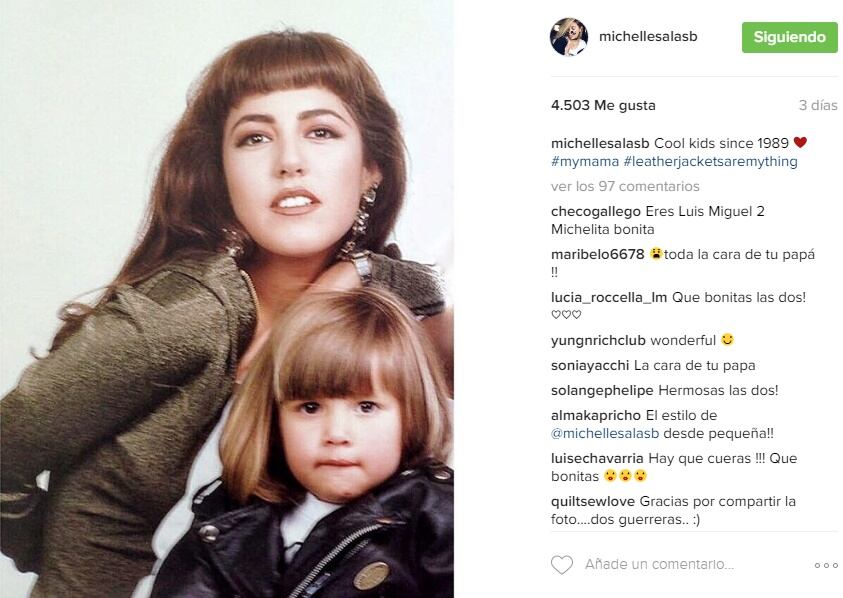 FOTO: Michelle Salas comprueba que es idéntica a Luis Miguel