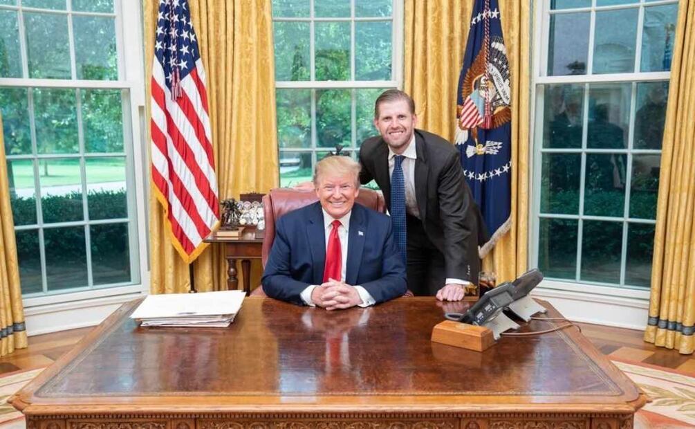 Eric Trump junto a su padre, Donald Trump / Foto: Instagram