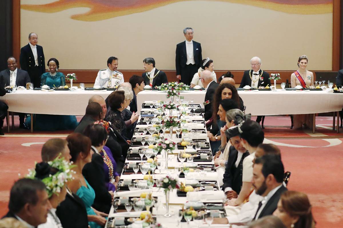 Así fue el lujoso banquete en honor al emperador Naruhito de Japón