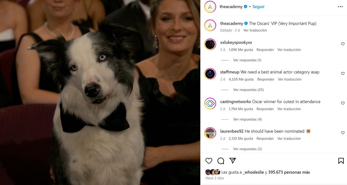 Messi en los Premios Oscar/Instagram.