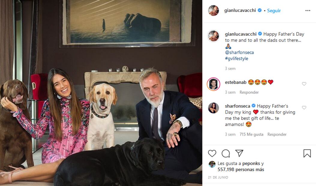 Gianluca Vacchi y Sharon Fonseca revelan el sexo de su bebé ¡con un helicóptero!
