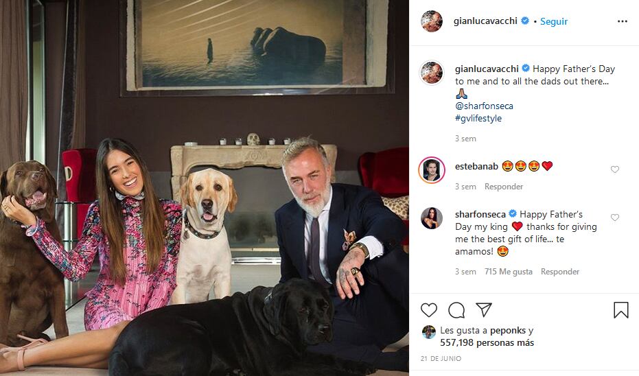 Gianluca Vacchi y Sharon Fonseca revelan el sexo de su bebé ¡con un helicóptero!