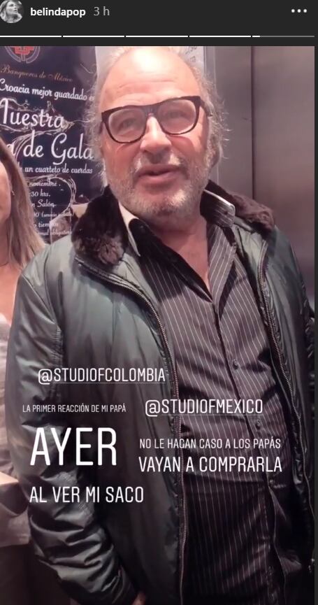 Belinda recibe un regaño de su papá por usar un pronunciado escote