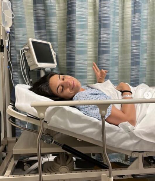 Ana Brenda Contreras desde el hospital / Instagram: @anabreco