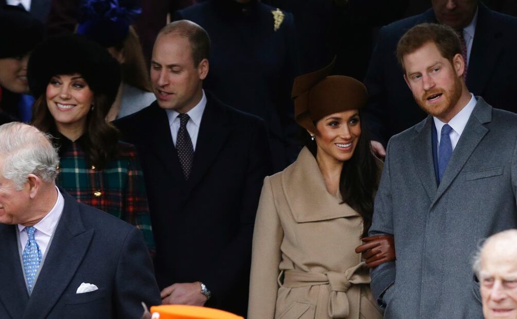 Meghan y Harry en una de las últimas Navidades con la familia real / Getty Images
