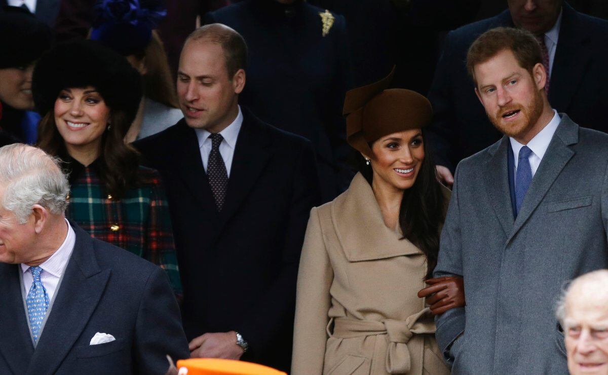 Meghan y Harry en una de las últimas Navidades con la familia real / Getty Images
