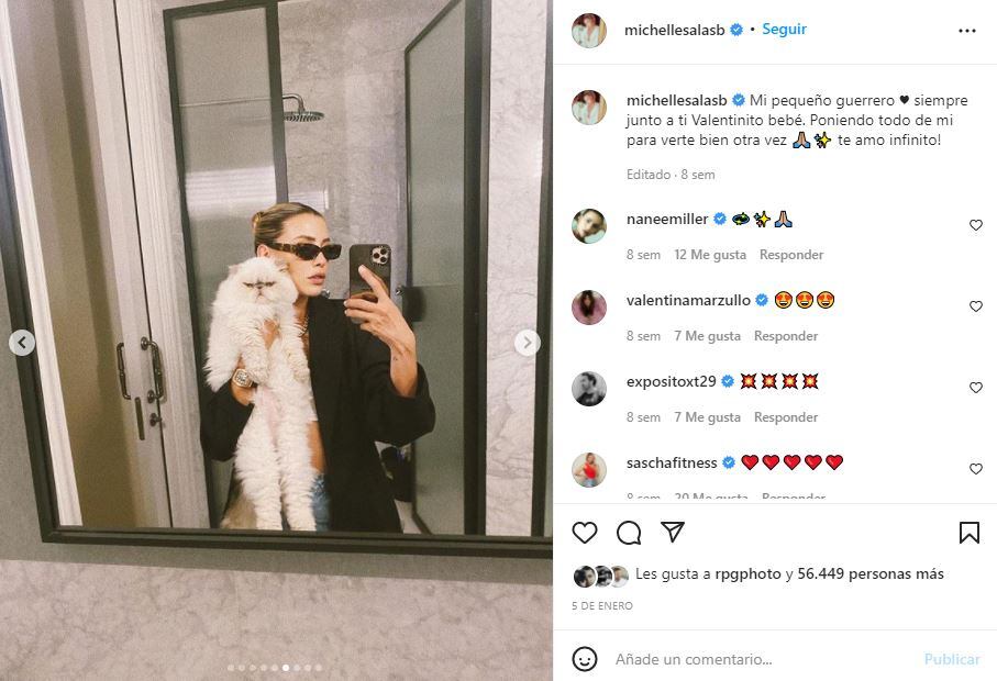 Michelle Salas está de luto: muere su gatito Valentino 