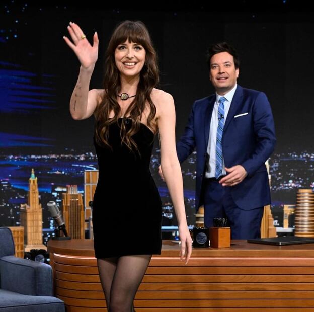 Dakota Johnson en el programa 'The Tonight Show' de Jimmy Fallon / Instagram: @fallontonightbts