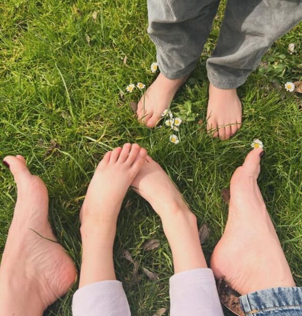Ludwika Paleta con sus hijos Bárbara y Sebastián / Instagram