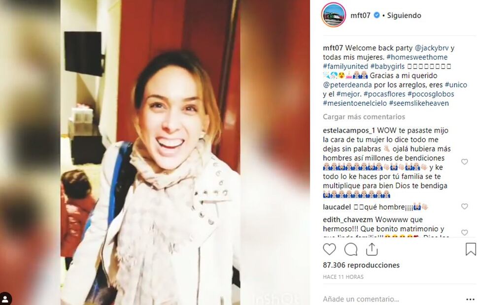 Jacky Bracamontes sorprendida con romántica bienvenida de su esposo Martín Fuentes