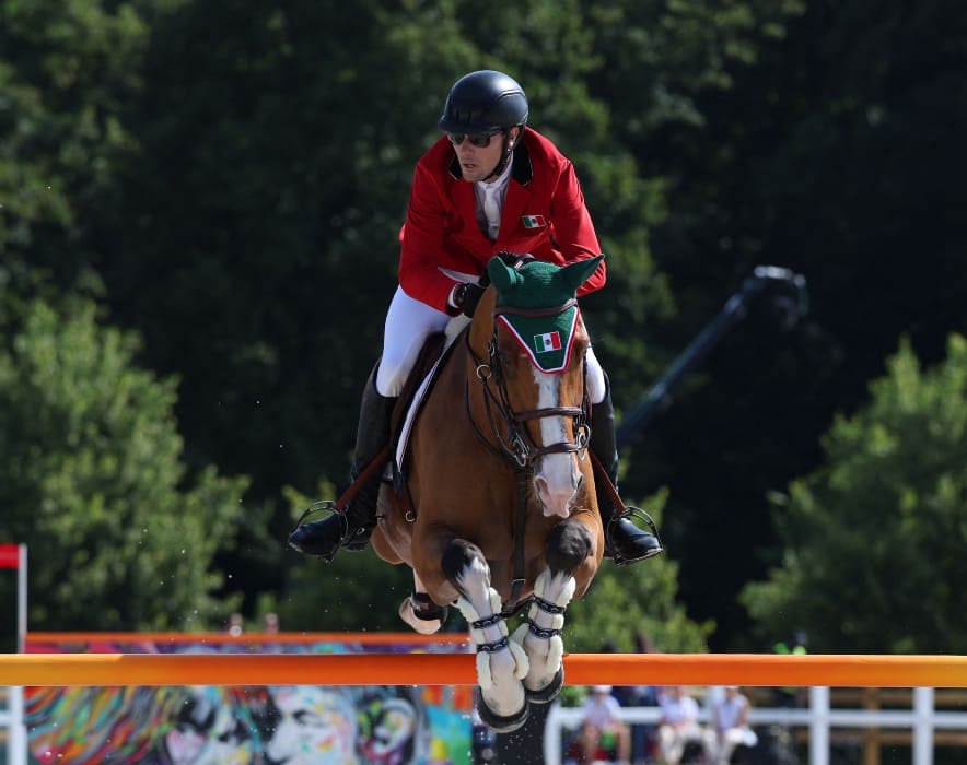 Carlos Hank Guerreiro con su caballo Porthos Maestro en los Juegos Olímpicos de París 2024 / Foto: AFP