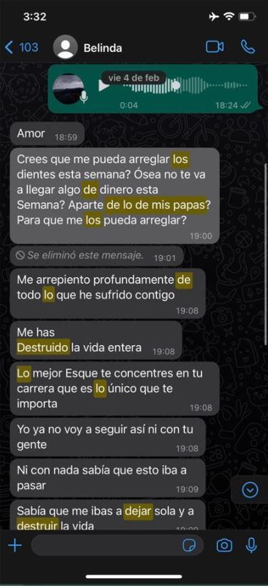 ¿Qué piensa Belinda de los mensajes de Christian Nodal?