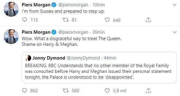 Piers Morgan: "Meghan Markle separó a Harry de William y ahora lo separó de la Familia Real" 