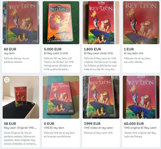 Películas en VHS como “El Rey León” se venden por más de un millón de pesos