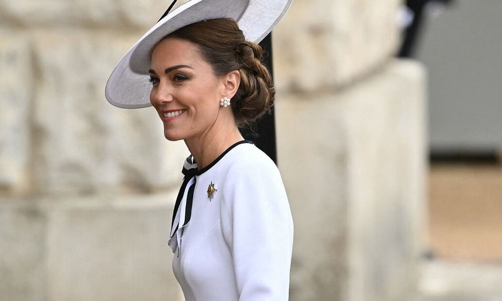 Kate Middleton tuvo una breve aparición en el desfile Trooping the Colour / Foto: AFP