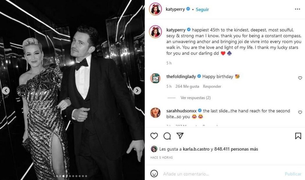 Orlando Bloom cumple 45 años y Katy Perry dedica emotiva felicitación
