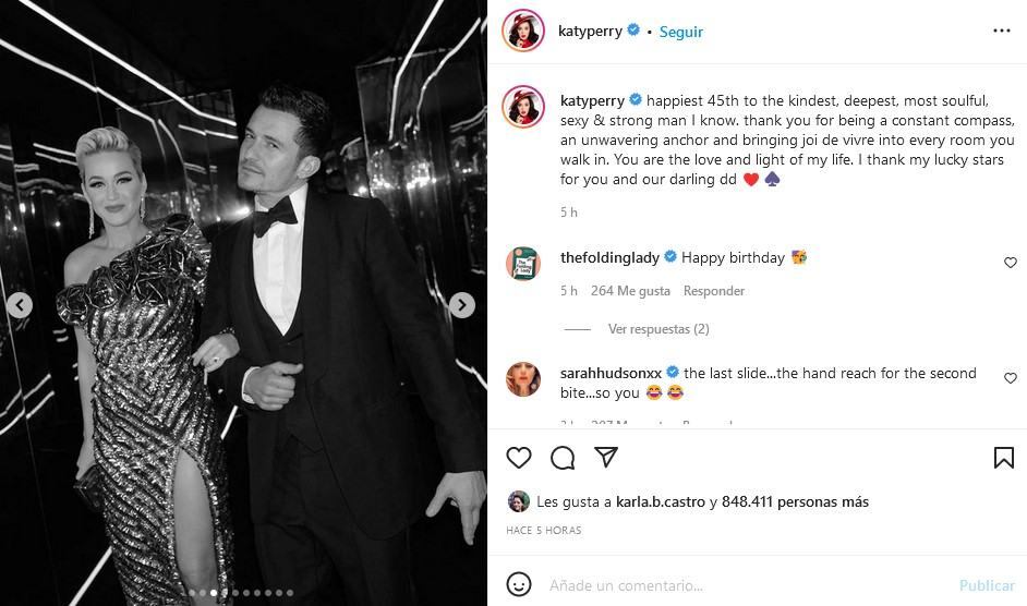 Orlando Bloom cumple 45 años y Katy Perry dedica emotiva felicitación