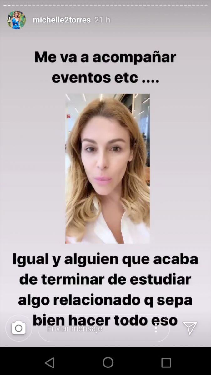 Para este regreso a clases, Michelle Torres tiene vacante de trabajo para recién egresados