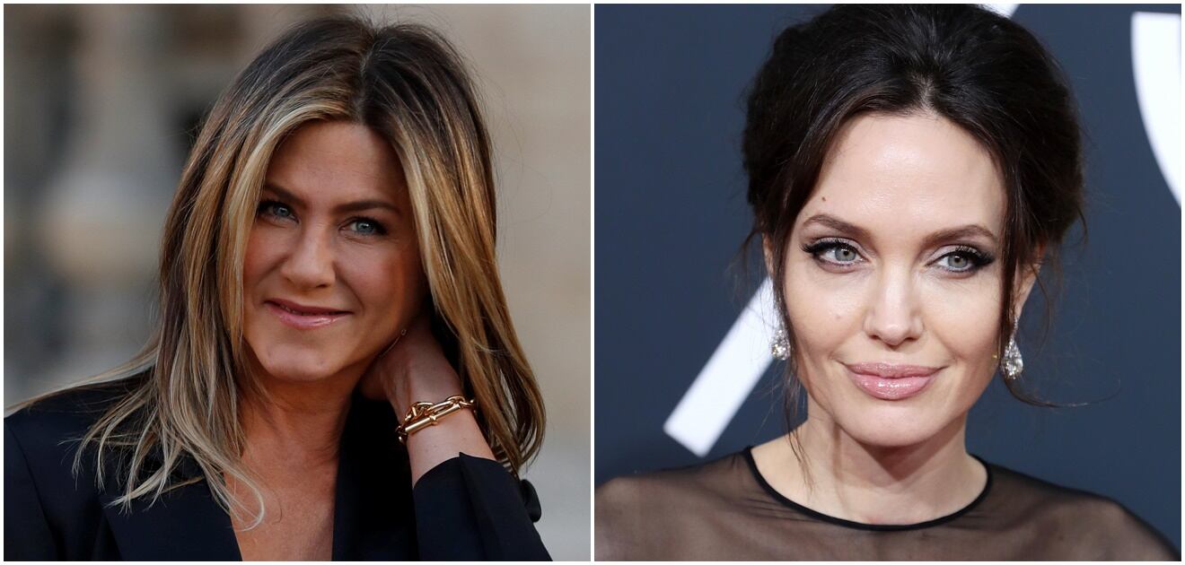 <p>Las exmujeres de Brad Pitt se reunieron en la entrega de los Golden Globes 2018. <strong>(Fotos: Archivo El Universal, Instagram)</strong></p>
