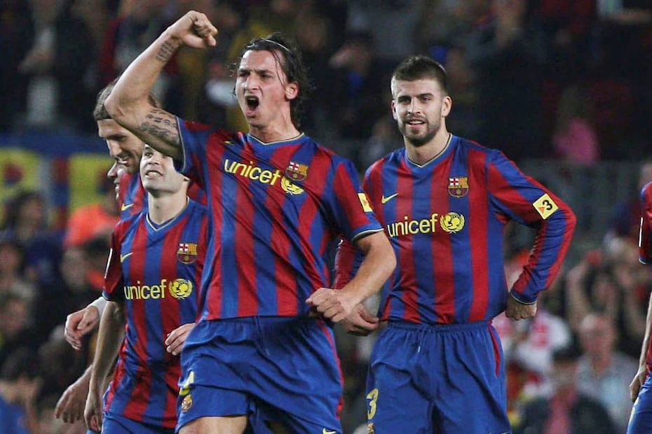 Zlatan Ibrahimovic y Gerard Piqué / Foto: EFE