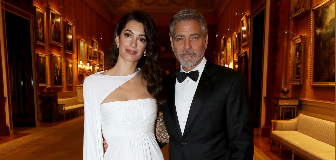 George y Amal Clooney entre los invitados a una cena en el palacio de Buckingham