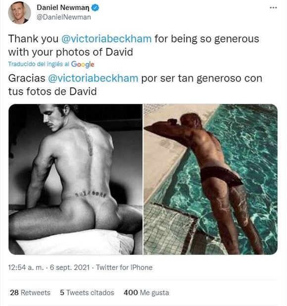 Victoria presume el derrière de David Beckham en redes sociales