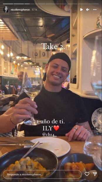Javier “Chicharito” Hernández cumple un año con Nicole McPherson