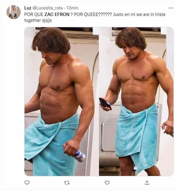 Zac Efron luce irreconocible con músculos enormes y el pelo de 'príncipe valiente'
