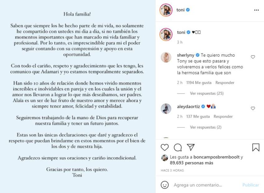 Adamari López revela, con lágrimas, que terminó con Toni Costa