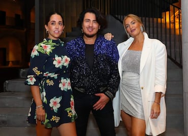Angie Taddei y Sergio O'Farrill en el cumpleaños de Charly Moreno