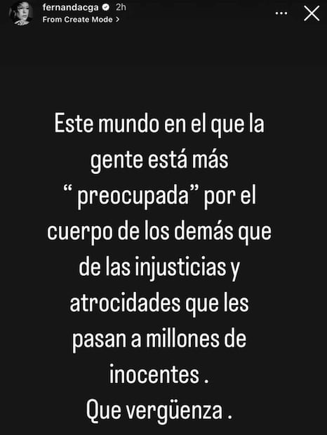 Fernanda Castillo se sinceró sobre las críticas / Foto: Instagram @fernandacga