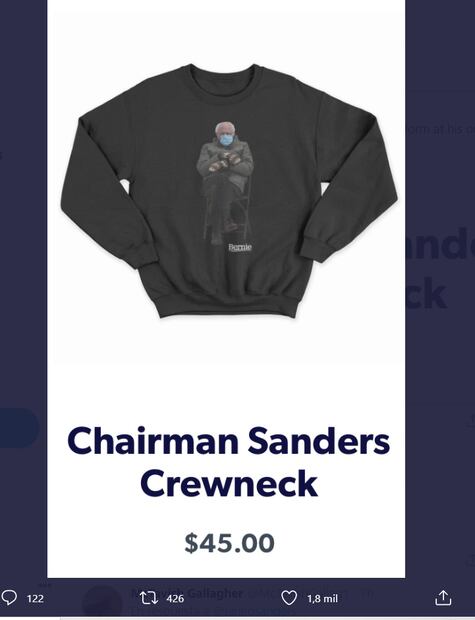 Bernie Sanders reacciona a memes y lanza sudadera con famosa imagen