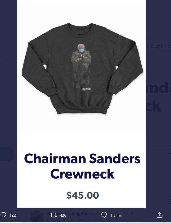 Bernie Sanders reacciona a memes y lanza sudadera con famosa imagen