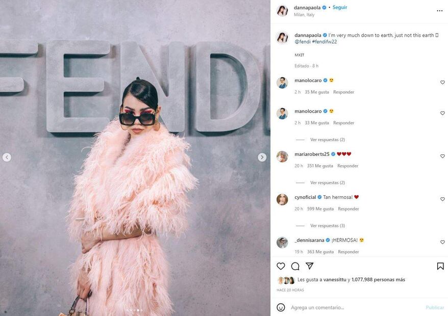 Danna Paola y Anna Wintour disfrutan el desfile de Milán