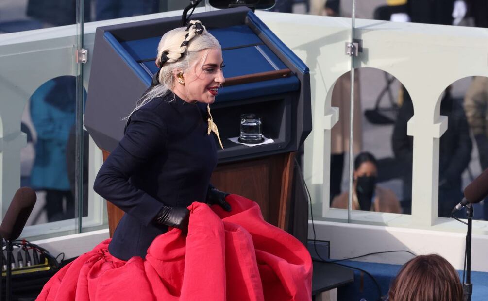 El símbolo de paz que Lady Gaga usó en la investidura de Joe Biden 