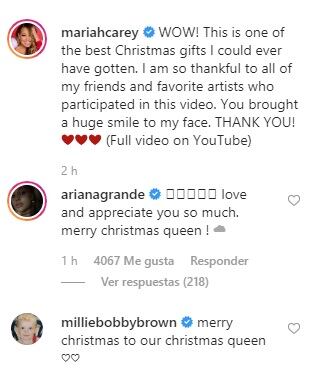 La cantante Mariah Carey celebra el 25 aniversario de "All I Want for Christmas is you" con más de 50 celebridades de lujo