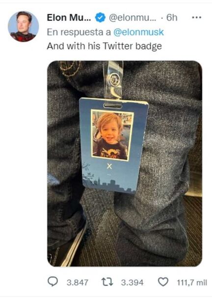 El pequeño XÆA-XII, hijo de Elon Musk, ya tiene su propia credencial de Twitter
