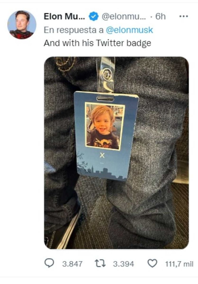 El pequeño XÆA-XII, hijo de Elon Musk, ya tiene su propia credencial de Twitter
