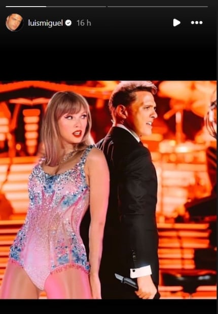 La foto que compartió Luis Miguel junto a Taylor Swift en su Instagram / Foto: Captura de pantalla