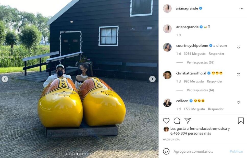 Ariana Grande comparte fotos de su luna de miel con Dalton Gomez