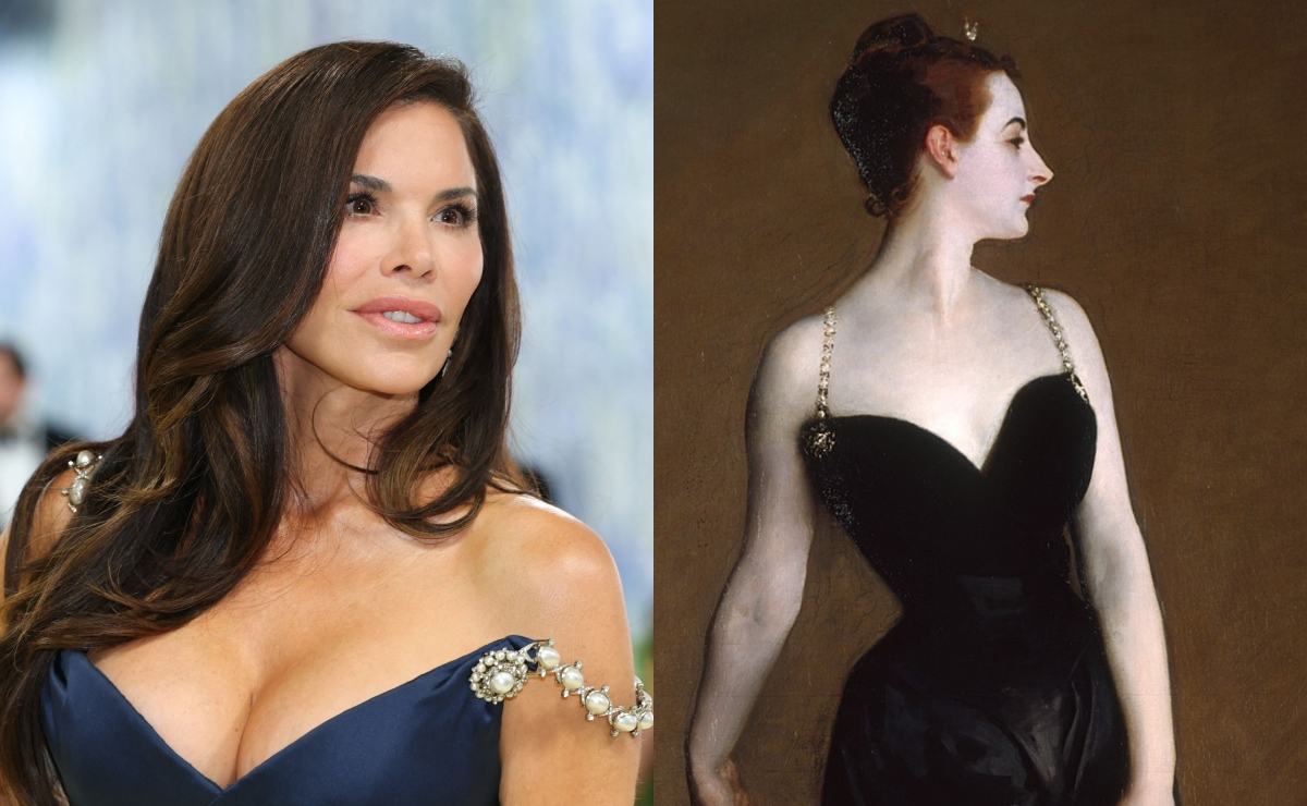 Lauren Sanchez y su look de inspiración en Madame X / Fotos: AFP - Instagram @metmuseum