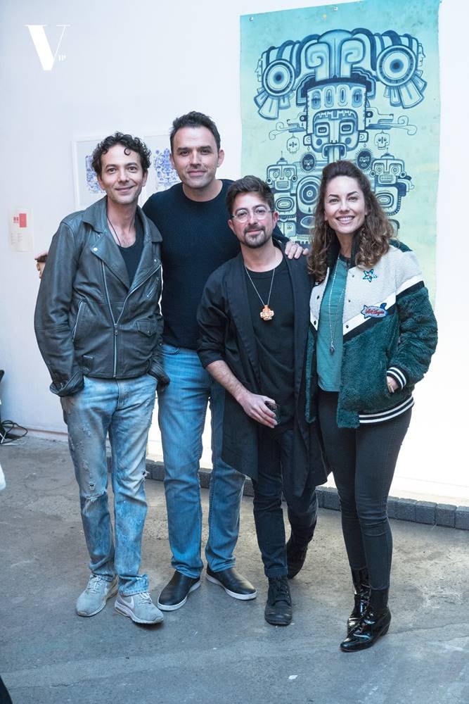 Bárbara Mori y Fernando Rovzar en la exposición de Jorge Tellaeche 