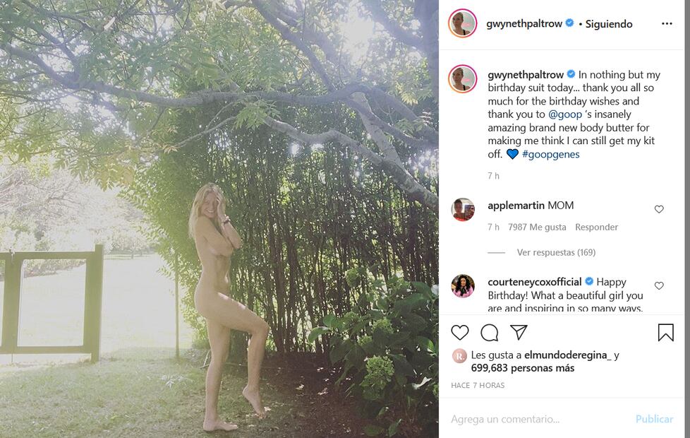 Gwyneth Paltrow cumple 48 años y lo celebra sin ropa