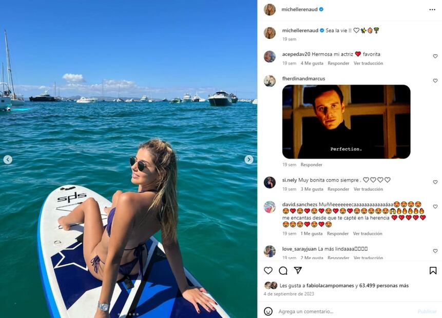 La actriz Michelle Renaud / Instagram: @michellerenaud