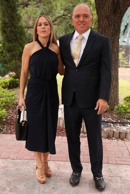 Bernardo Bichara, presidente de Parque Fundidora, con su esposa Carolina González / Memo Treviño