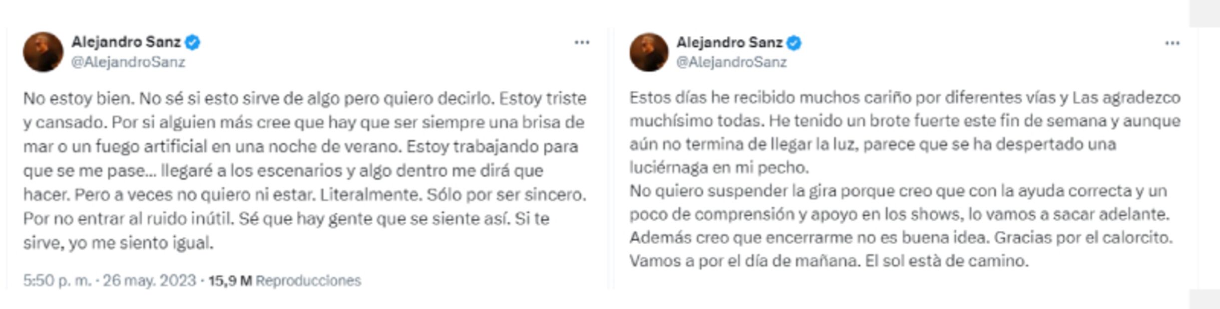 Alejandro Sanz/Twitter.