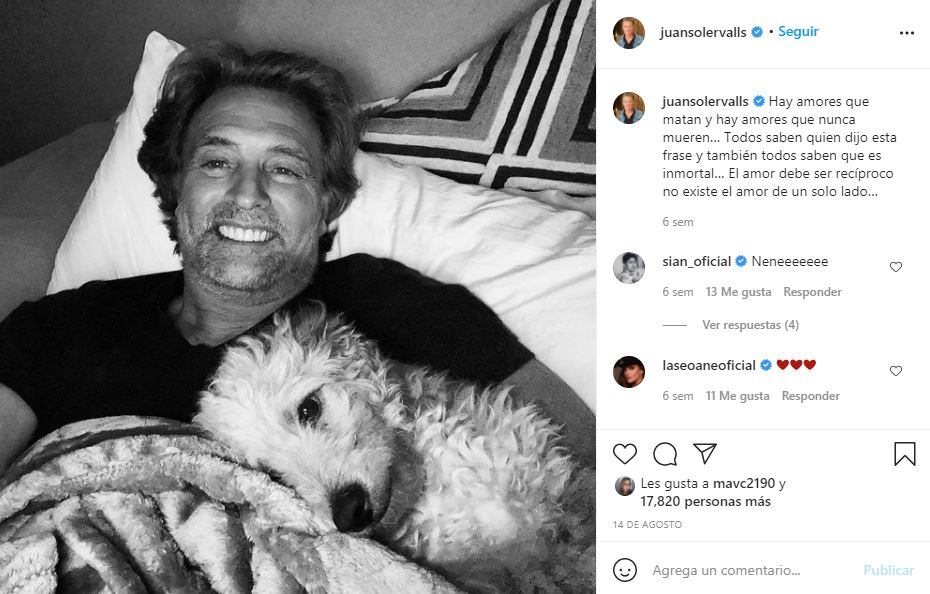 Juan Soler revela que tiene una relación con la que fue su primera novia