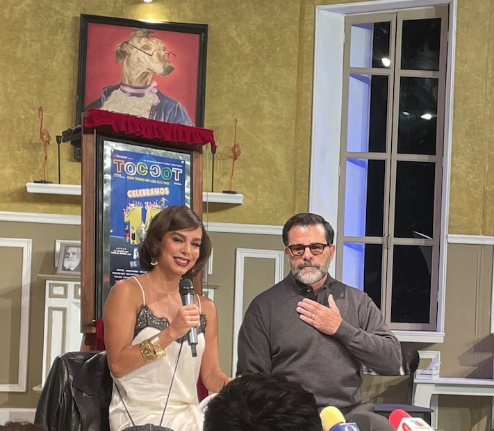 Biby Gaytán y Eduardo Capetillo en el Centro Cultural San Ángel / Foto: Cortesía Mejor Teatro
