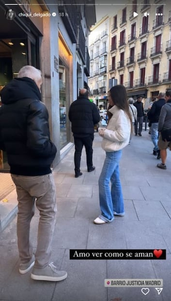 Jorge Ramos y Carlota, hija de Chiquinquirá Delgado en Madrid / Instagram: @chiqui_delgado